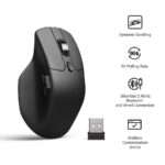 Keychron M6 (M6S-A23) Wireless Ergonomic Optical Mouse 8000hz Polling Rate Black - Image 2
