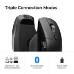 Keychron M6 (M6S-A23) Wireless Ergonomic Optical Mouse 8000hz Polling Rate Black - Image 4