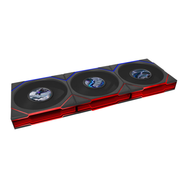 LIAN LI UNI FAN TL LCD FLEX Reversal Black Wireless 120  3PCS WithOUT controller Case Fan