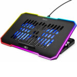 Laptop Cooler Hoco. DH19 Cool RGB με 2 Ανεμιστήρακια 1200Rpm και Stand Κινητού για Φορητούς Υπολογιστές έως 17"