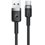 Καλώδιο Acefast C22-04 USB-A σε USB-C 18W 3A Braided Μαύρο 1.2m