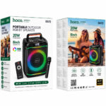 Φορητό Ηχείο Wireless Hoco. DS72 Ship Hi-Fi v5.0 4000mAh 20W AUX MicroSD USB FM με 1 Ασύρματο Μικρόφωνο και RGB Φωτισμό - Image 2