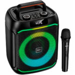 Φορητό Ηχείο Wireless Hoco. DS72 Ship Hi-Fi v5.0 4000mAh 20W AUX MicroSD USB FM με 1 Ασύρματο Μικρόφωνο και RGB Φωτισμό