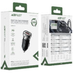 Φορτιστής Αυτοκινήτου Acefast B19 PD30W 1xUSB-A 1xUSB-C Μαύρος - Image 2