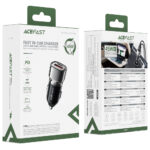 Φορτιστής Αυτοκινήτου Acefast B20 PD45W 1xUSB-A 1xUSB-C Μαύρος - Image 2