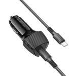 Φορτιστής Αυτοκινήτου Borofone BZ31B Solid USB-C PD30W με Καλώδιο USB-C σε USB-C 1m Μαύρος - Image 3