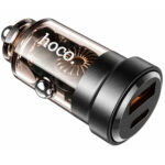 Φορτιστής Αυτοκινήτου Hoco. DZ15 Contact PD45W QC 1xUSB-A 1xUSB-C Διάφανος Φιμέ - Image 3