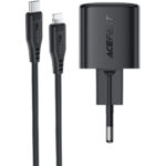 Φορτιστής Ταξιδίου Acefast A118 Mini Fast Charging 1xUSB-C PD30W QC3.0 GaN με USB-C σε Lightning Καλώδιο 1.2m Μαύρος - Image 3