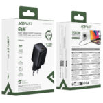 Φορτιστής Ταξιδίου Acefast A134 Mini Fast Charging 1xUSB-C PD67W QC3.0 GaN Μαύρος - Image 2