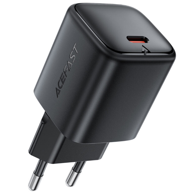 Φορτιστής Ταξιδίου Acefast A136 Mini Fast Charging 1xUSB-C PD40W QC3.0 GaN Μαύρος