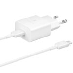 Φορτιστής Ταξιδίου Samsung Fast Charging EP-T1510XWEGEU 15W με Καλώδιο USB-C σε USB-C Λευκό - Image 2