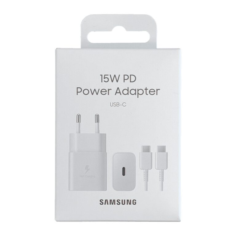 Φορτιστής Ταξιδίου Samsung Fast Charging EP-T1510XWEGEU 15W με Καλώδιο USB-C σε USB-C Λευκό