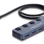 DELOCK USB-C hub 64384 με διακόπτες