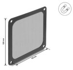 DELOCK φίλτρο σκόνης για 120mm ανεμιστήρα 67717, μαγνητικό, μαύρο - Image 4