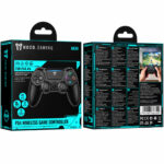 Gamepad Hoco GA34 800mAh BT v4.2 Dual Motor Δόνηση Θύρα AUX Συμβατό με PS4 PS5 Μαύρο - Image 2