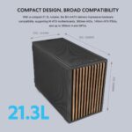 Lian Li Dan-B4 Wood Black - mATX Mesh - PC Gaming Case - 2x 120 Fans Included - GPU Support 358.9mm - Image 3