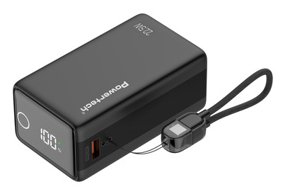 POWERTECH power bank PT-1642 με οθόνη & καλώδιο