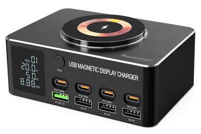 POWERTECH σταθμός φόρτισης PT-1625 με οθόνη
