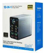 POWERTECH σταθμός φόρτισης PT-1687, 4x USB & 6x USB-C, GaN, 165W, γκρι - Image 6