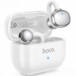 Wireless Hands Free Open-Ear Hoco. DES61 Cool TWS v6.0 250mAh 6h Ώρες Λειτουργίας Λευκά με Λευκό Silicon Sleeve