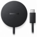 Ασύρματος Φορτιστής Slim Samsung EPP2900BBEGWW Qi2.2 25W MagSafe και MPP με USB-C Braided Καλώδιο Μαύρος