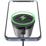 Φορητό Ηχείο Wireless Acefast K8 Go TWS ENC v6.0 600mAh 5W με Μαγνητική Βάση για Ασύρματη Φόρτιση 15W IPX4 Μαύρο - Image 3